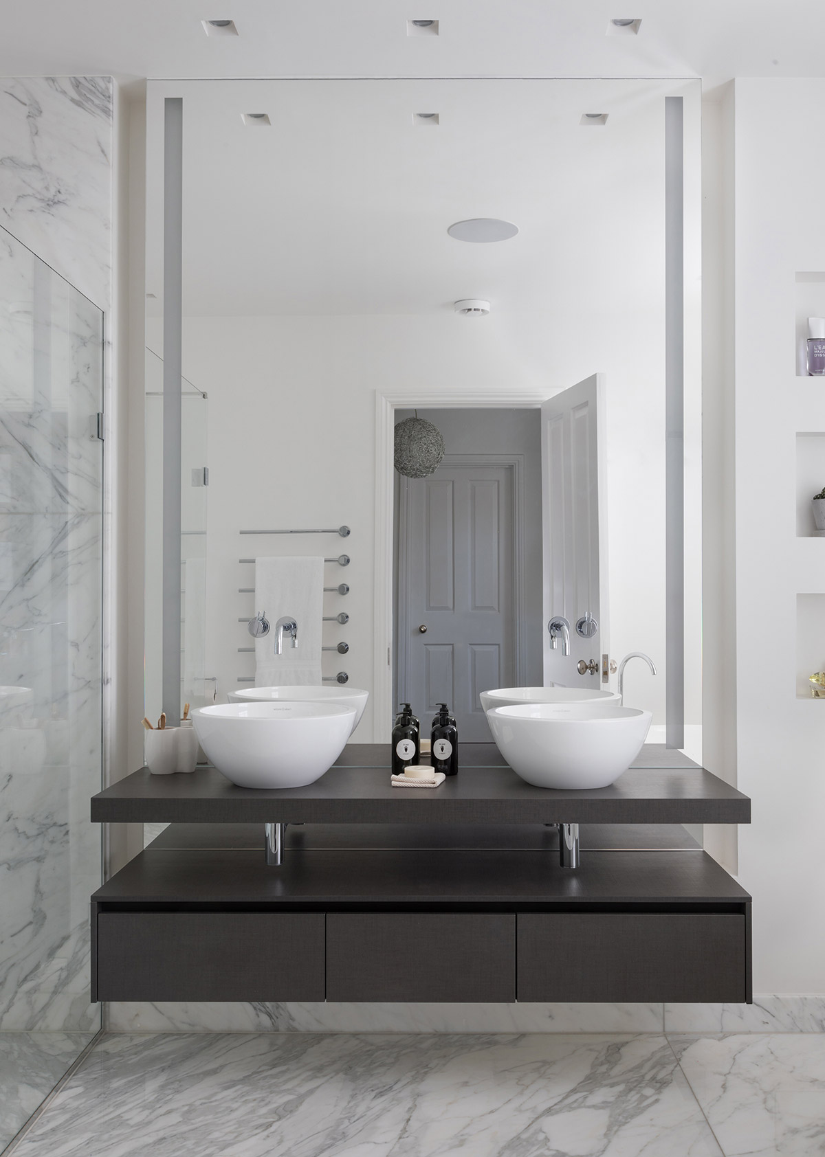 White Bathroom with Italian vanity unit