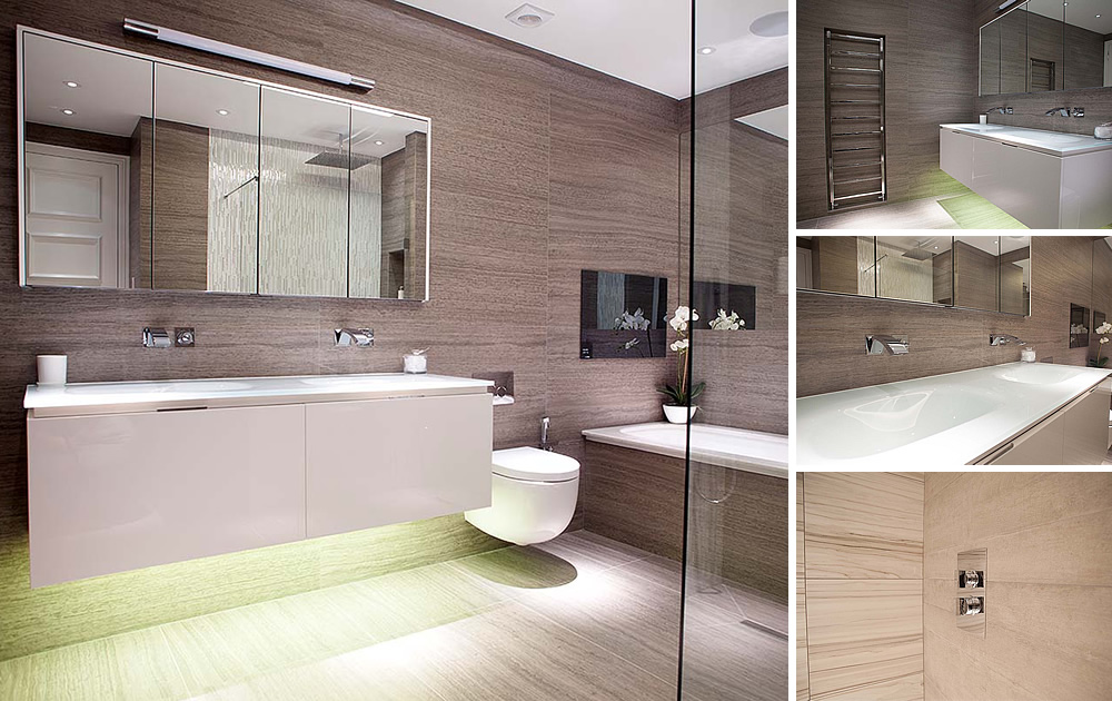 Beautiful Compact Bathroom - Skilfully carved out contemporary luxury bathrooms in a prewar classic Mayfair apartment block