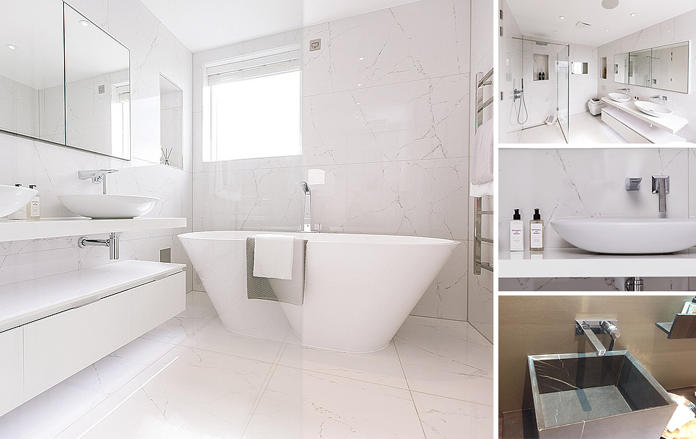 Essex Coast Penthouse - Bathrooms & tiles throughout this stunning duplex penthouse