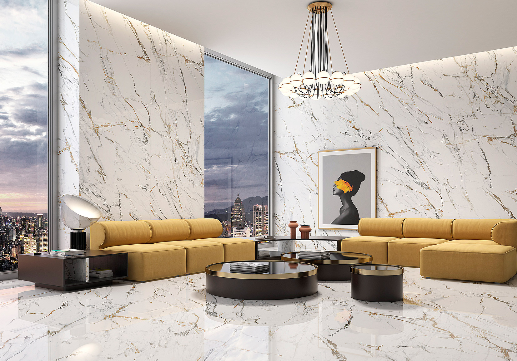 OIKOS GOLD White Marble tile   60 x 120 cm