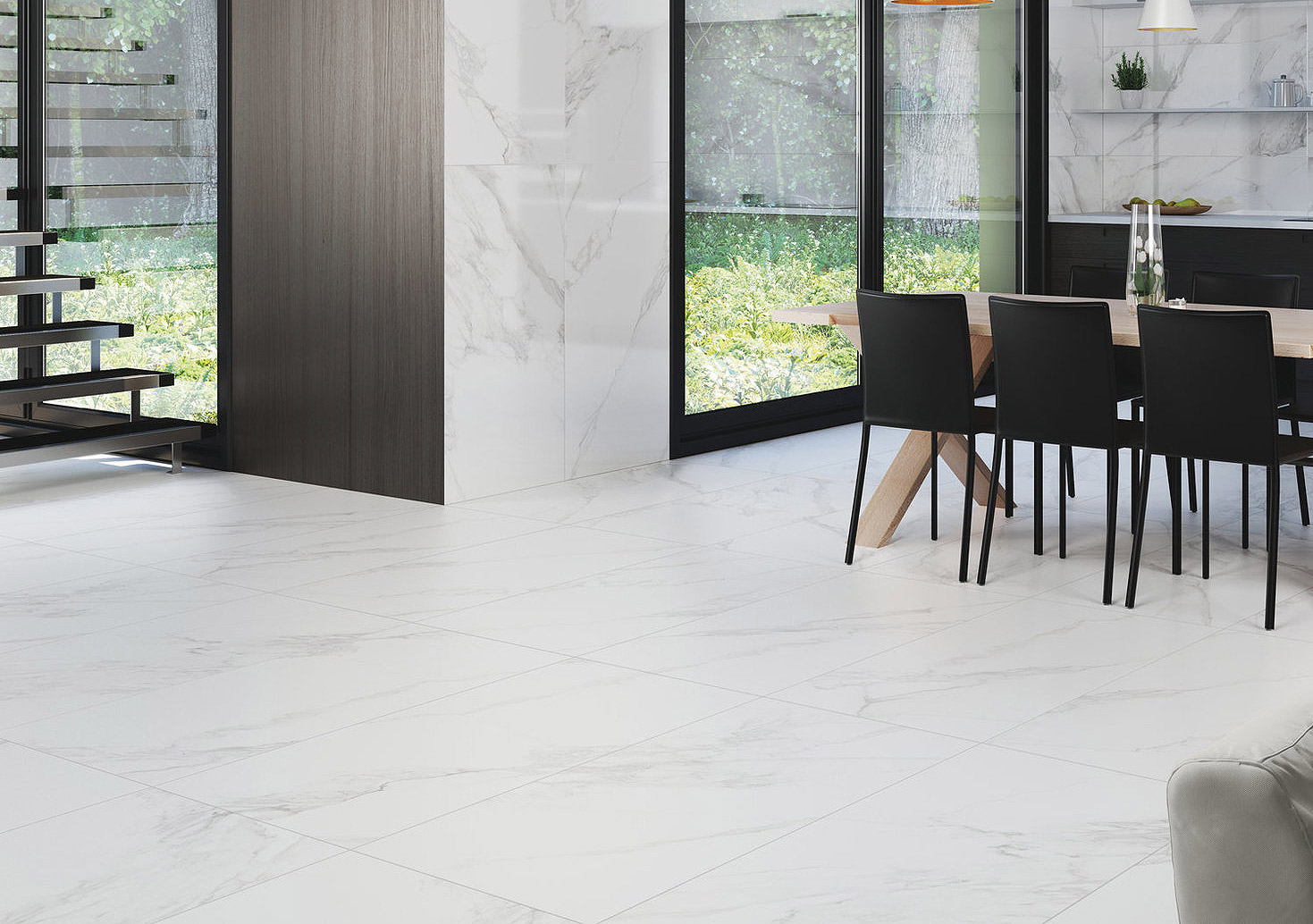 PERTOR BIANCO NATURAL PORCELAIN White Marble tile   60 x 120 cm