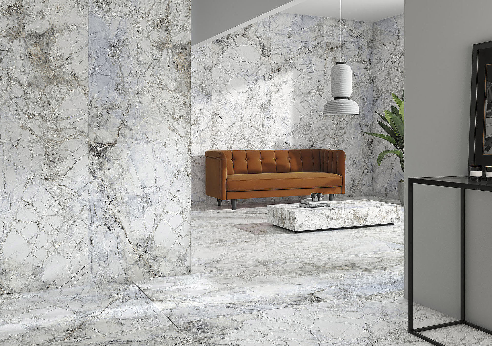 NOBLE WHITE NATURAL Light Grey Marble tile   60 x 120 cm