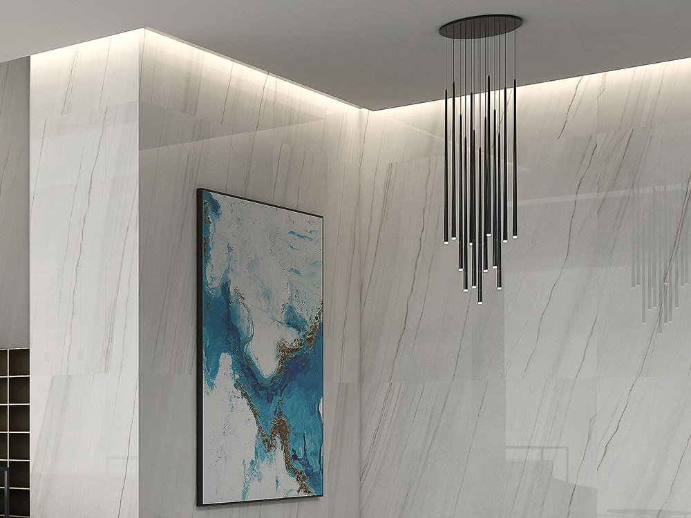LASA BLANCO POLISHED Light Grey Marble tile   90 x 180 cm