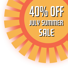 July Summer Sale - Save 40%