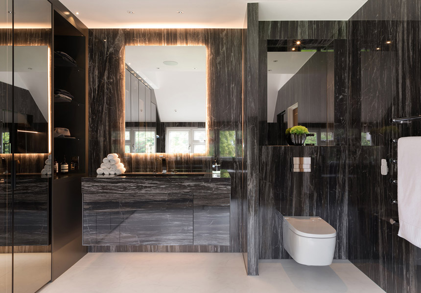 Completed Bathroom Project - Black Marble En-Suite